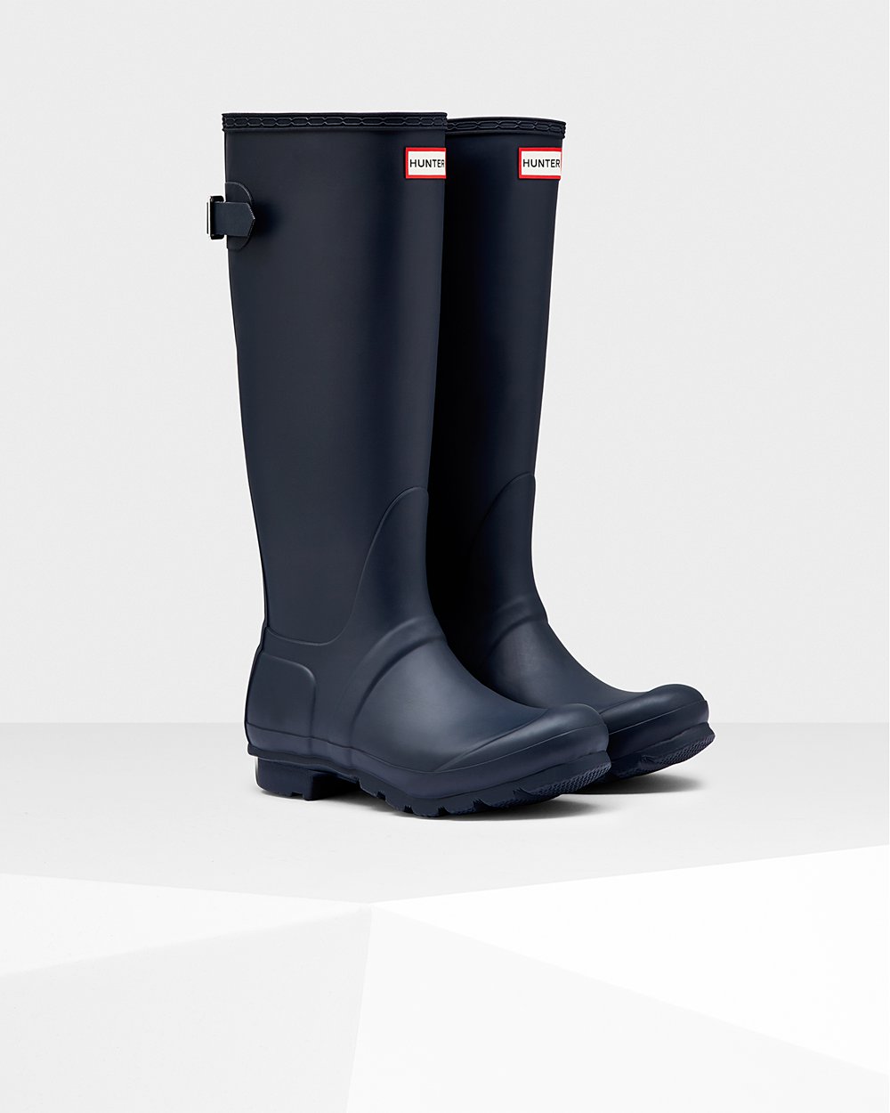 Galochas Altas Hunter Feminina Azul Marinho - Original Back Adjustable - 48FARIKSQ